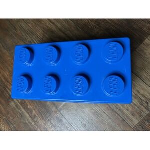 LEGO EMPTY Box & Lid CLASSIC Large 8 Stud Brick Storage Container Blue